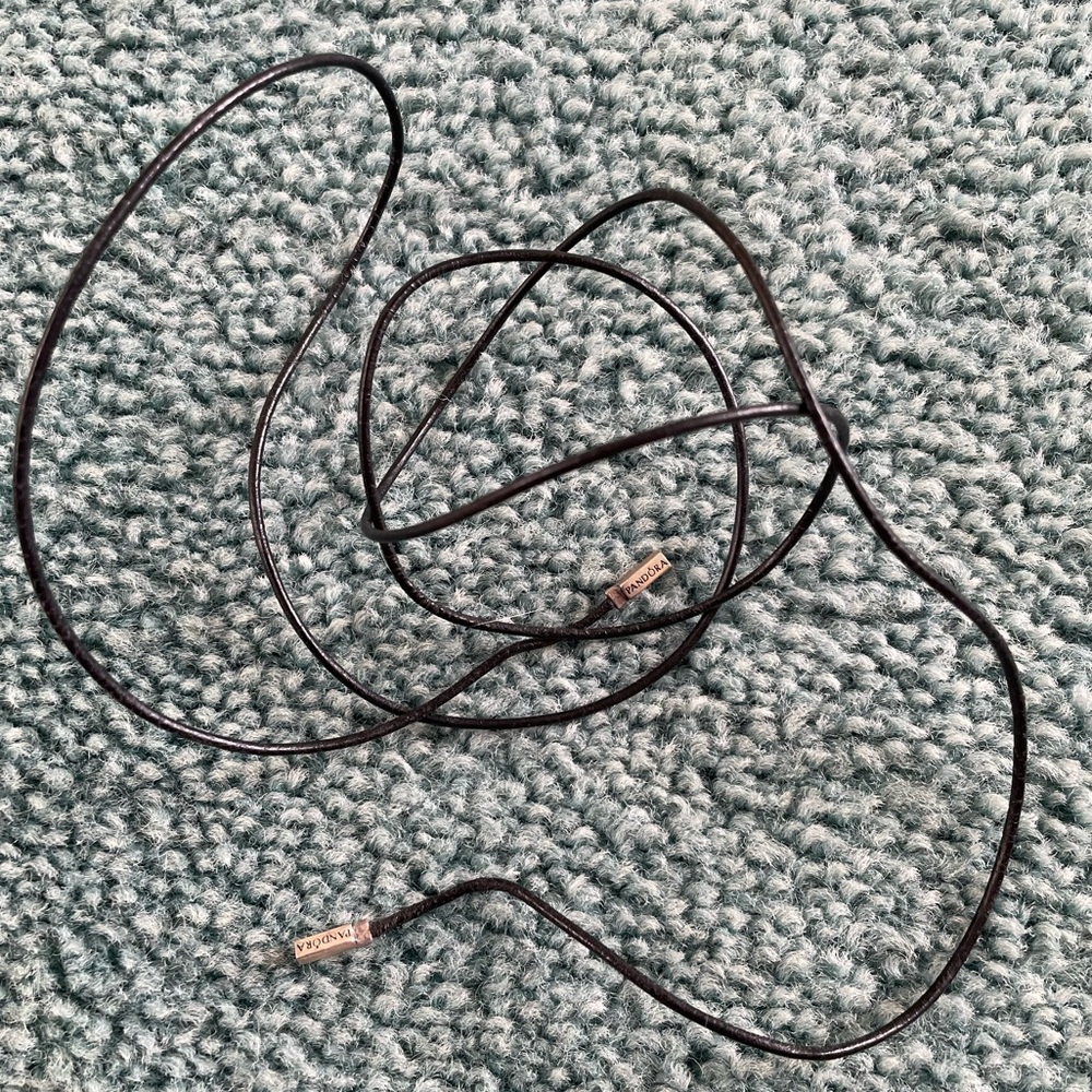 Pandora Black Leather Necklace